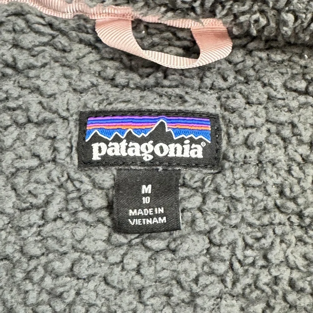 Patagonia Pullover Youth Medium Gray Los Gatos 1/4‎ Zip Fleece Sherpa High Pile